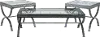 Emerson Glass and Metal Occasional Table Set