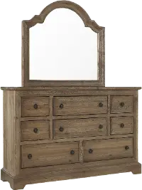 Wildfire Traditional Caramel Pine Mirror