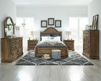 Caramel Pine 4 Piece King Bedroom Set - Wildfire