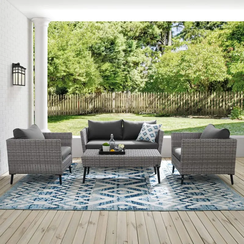 KO70200GY-CL 4 Piece Gray Patio Set - Richland-1