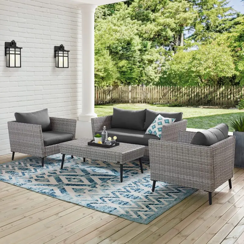 KO70200GY-CL 4 Piece Gray Patio Set - Richland-2