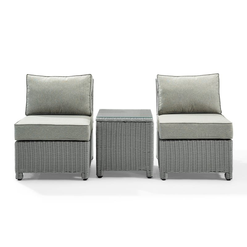 KO70174GY-GY 3 Piece Gray Patio Conversation Set - Bradenton-2