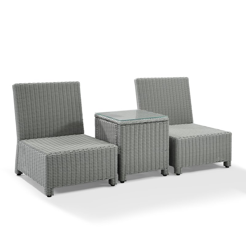 KO70174GY-GY 3 Piece Gray Patio Conversation Set - Bradenton-3
