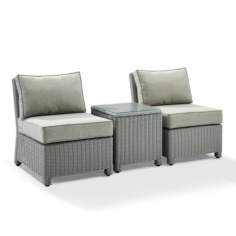 KO70174GY-GY 3 Piece Gray Patio Conversation Set - Bradenton-5