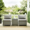 KO70174GY-GY Bradenton 3 Piece Gray Patio Set