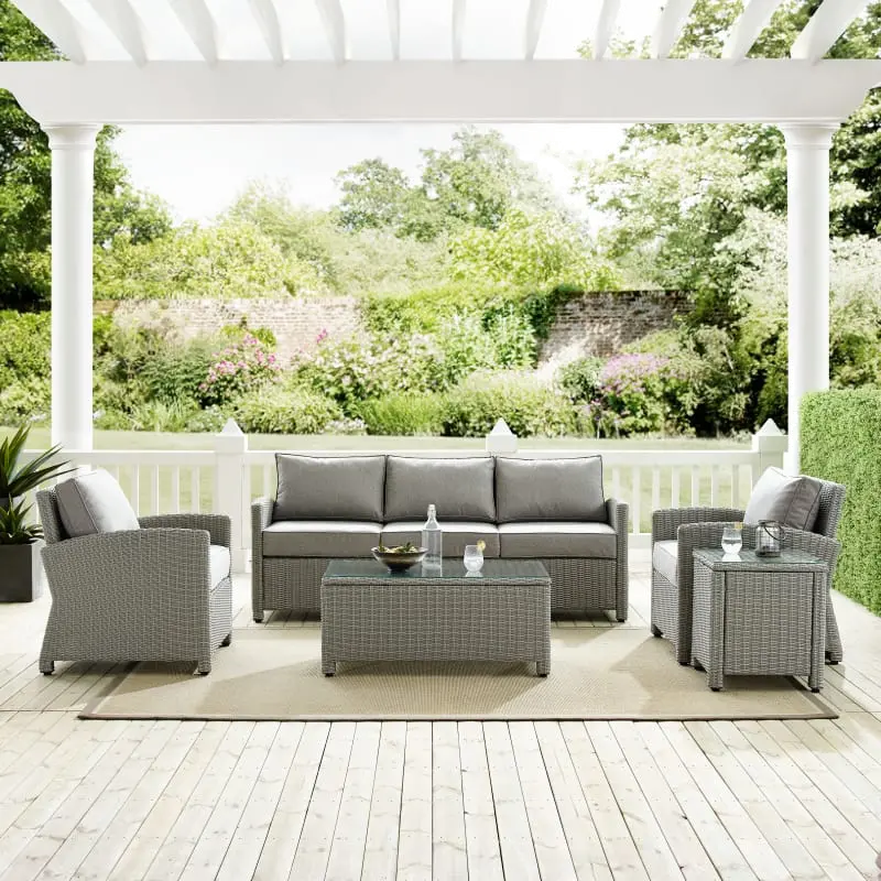 KO70051GY-GY Bradenton 5 Piece Gray Patio Set-1