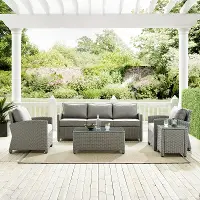 KO70051GY-GY Bradenton 5 Piece Gray Patio Set