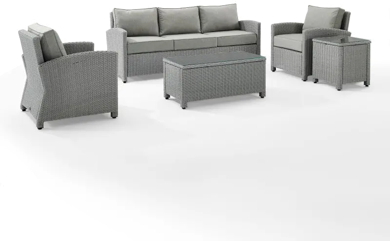 KO70051GY-GY Bradenton 5 Piece Gray Patio Set-3