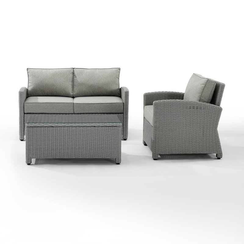 KO70027GY-GY 3 Piece Gray Patio Conversation Set - Bradenton-3