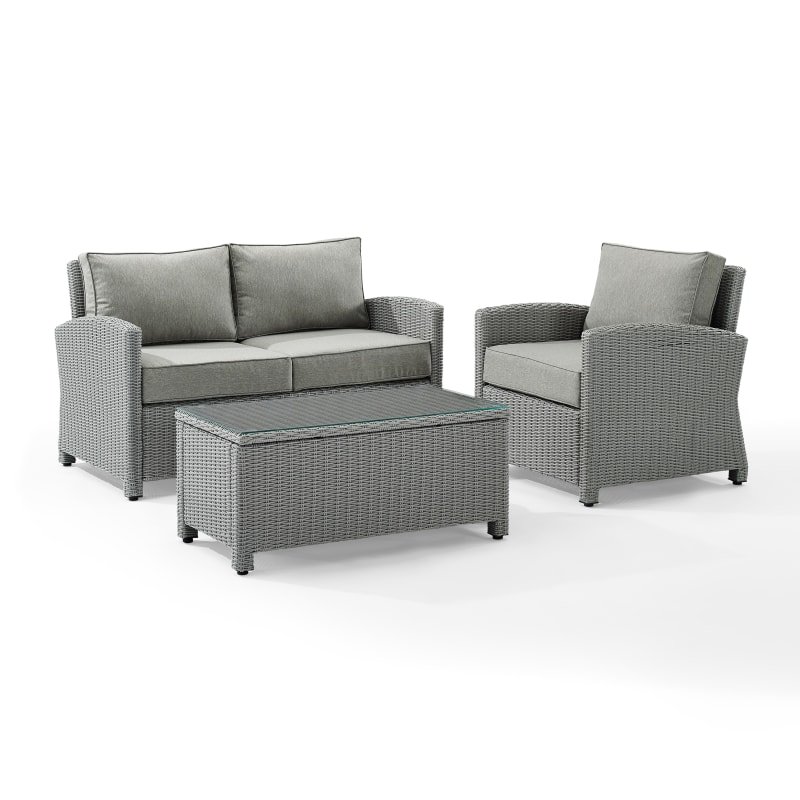 KO70027GY-GY 3 Piece Gray Patio Conversation Set - Bradenton-4
