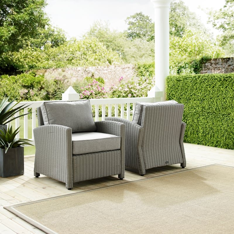 KO70026GY-GY Bradenton 2 Piece Gray Patio Set-1