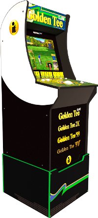 Arcade 1UP Golden Tee Arcade Cabinet with Riser