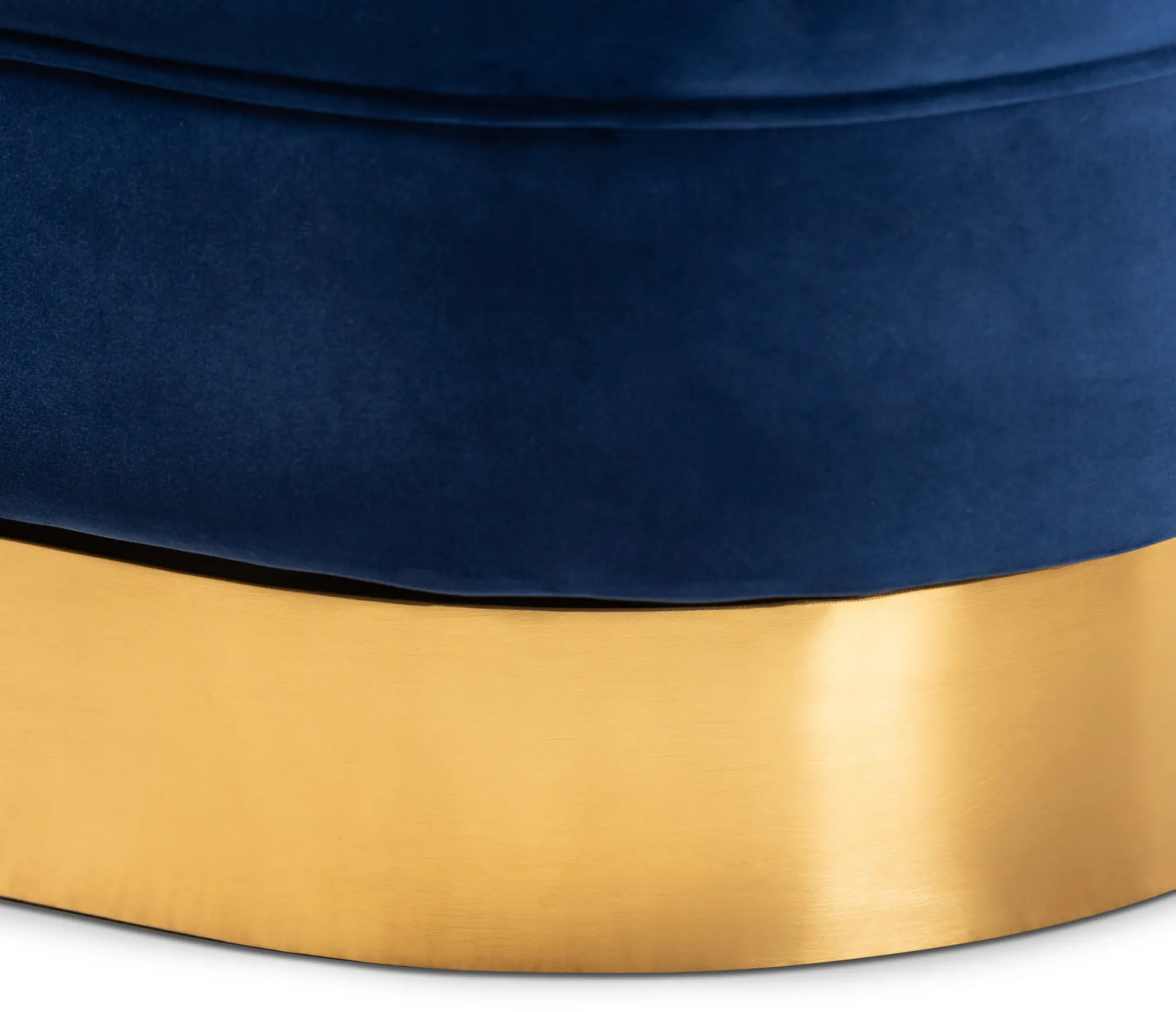 Glam Royal Blue Velvet Upholstered Swivel Chair with Brushed Gold-7