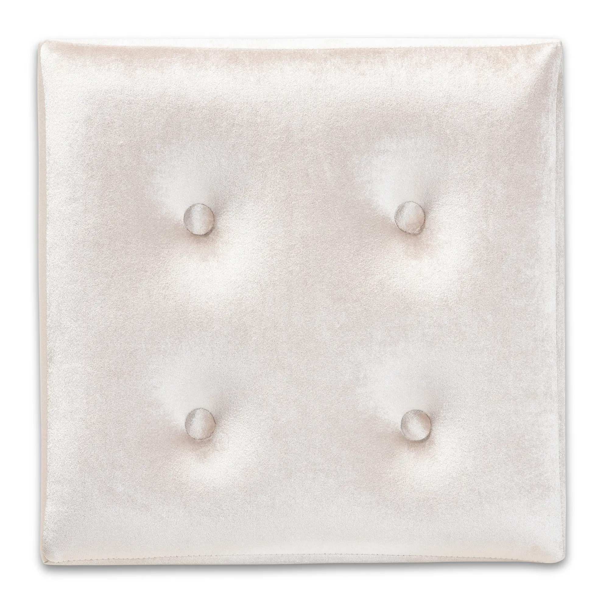 Glamour Beige Velvet Upholstered Ottoman - Bryony-4