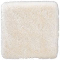 Glam White Faux Fur Upholstered Ottoman with Gold Finish - Jodene-6