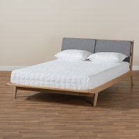162-10305-RCW Modern Natural Oak and Gray King Platform Bed - Lenny-2
