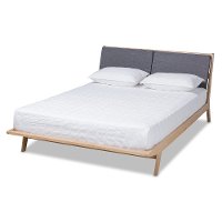 162-10305-RCW Modern Natural Oak and Gray King Platform Bed - Lenny-3