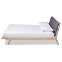 162-10305-RCW Modern Natural Oak and Gray King Platform Bed - Lenny-4
