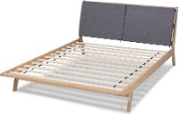 162-10305-RCW Modern Natural Oak and Gray King Platform Bed - Lenny-7