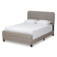 Contemporary Gray King Upholstered Bed - Honora-3
