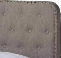 Contemporary Gray King Upholstered Bed - Honora-5