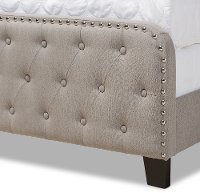 Contemporary Gray King Upholstered Bed - Honora-6