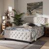 162-10324-RCW Contemporary Beige Queen Upholstered Bed - Katey