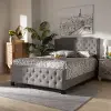 162-10327-RCW Contemporary Gray Queen Upholstered Bed - Katey