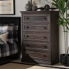 Traditional Dark Brown Chest of Drawers - Bradford