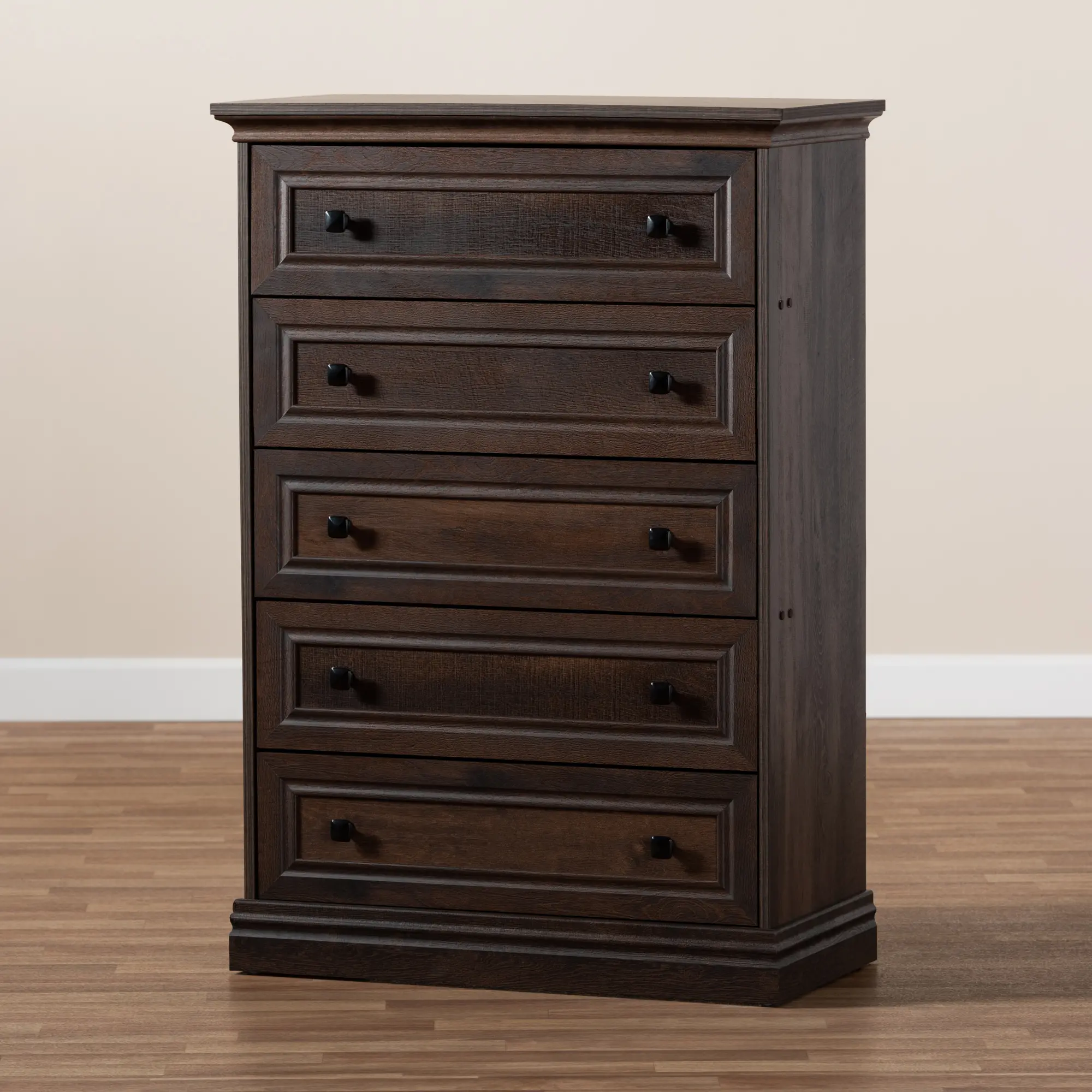 Traditional Dark Brown Chest of Drawers - Bradford-2