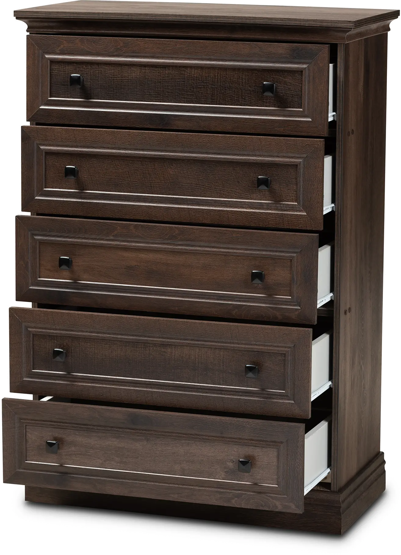 Traditional Dark Brown Chest of Drawers - Bradford-4