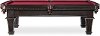 Dark Brown and Burgundy Pool Table - Talbot