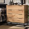 Industrial Modern Oak 4-Drawer Dresser - Candi
