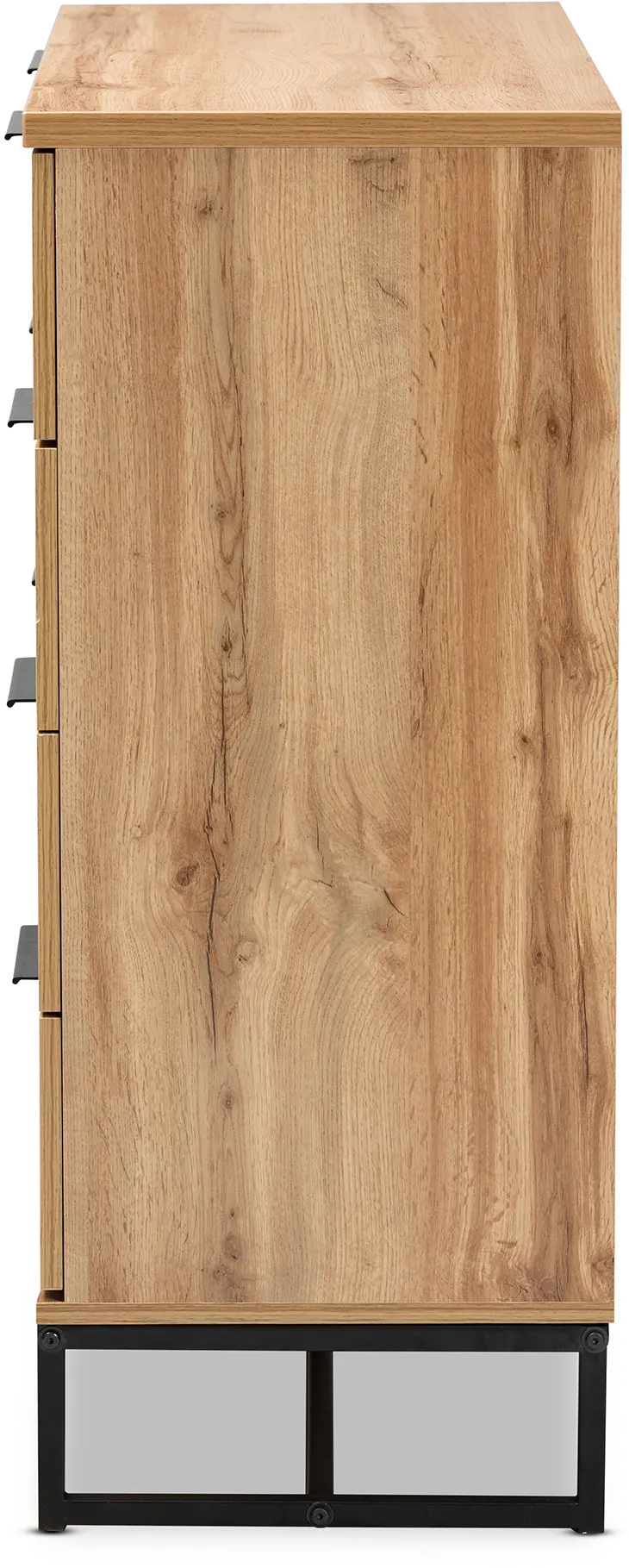 Industrial Modern Oak 4-Drawer Dresser - Candi-6