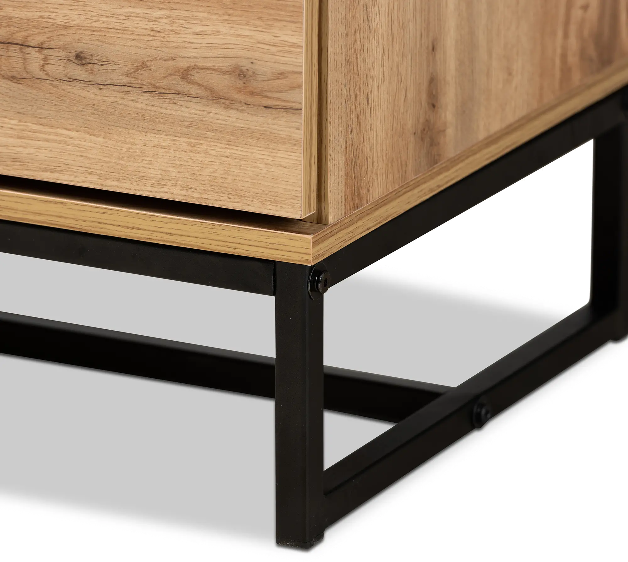 Industrial Modern Oak 4-Drawer Dresser - Candi-8
