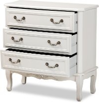 French Country White 3-Drawer Dresser - Bess-4