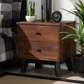 162-10427-RCW Modern Rustic Brown Nightstand - Rosannah