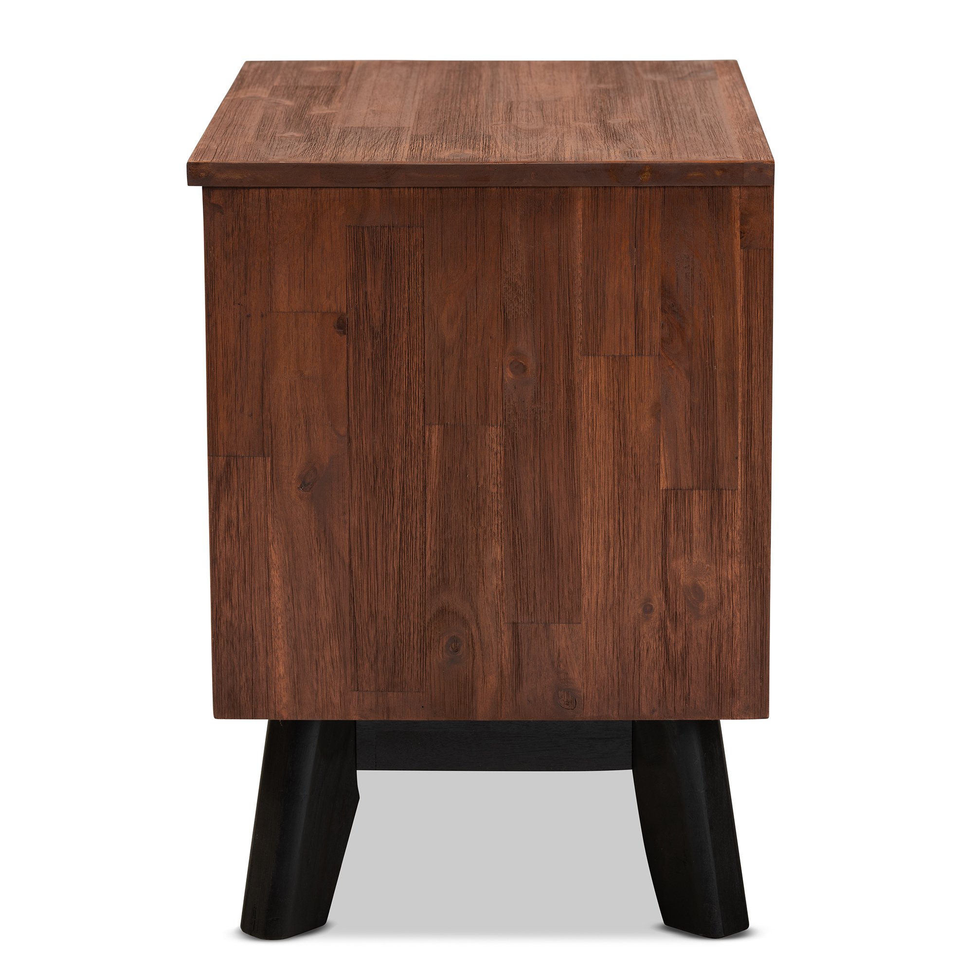 Modern Rustic Brown Nightstand - Rosannah-5