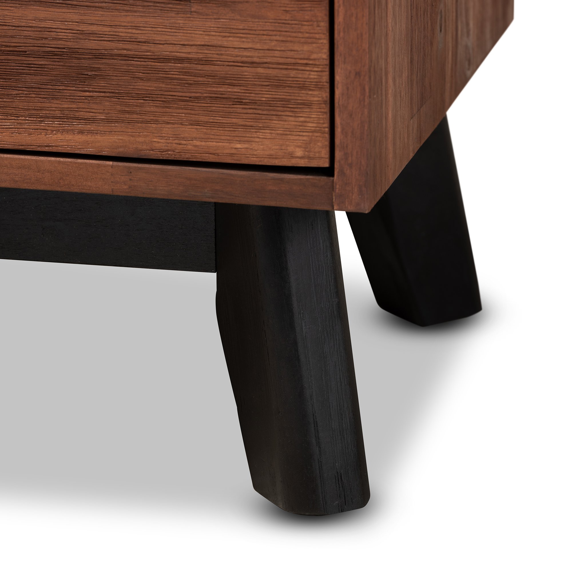 Modern Rustic Brown Nightstand - Rosannah-7