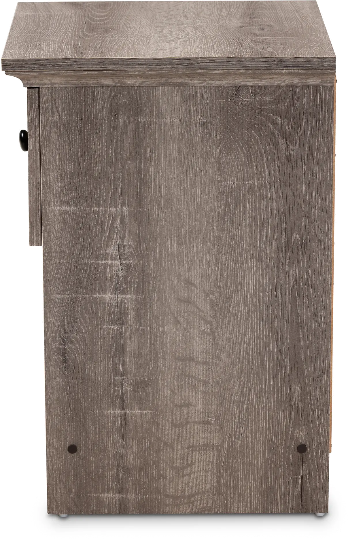 Contemporary Gray Brown Oak Nightstand - Albert-5