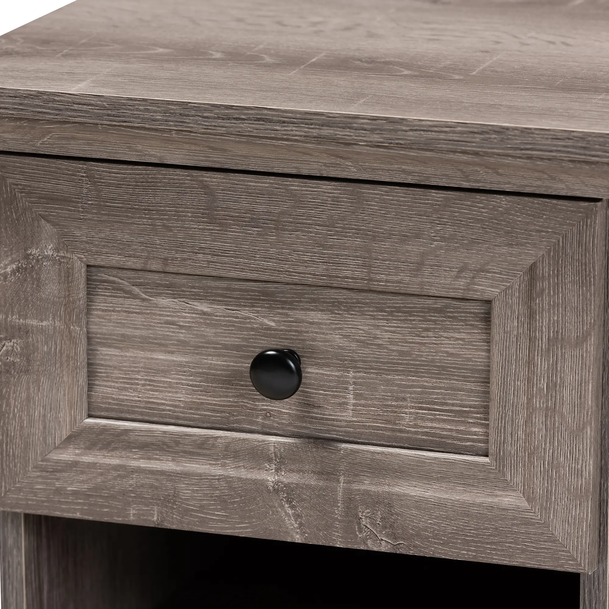 Contemporary Gray Brown Oak Nightstand - Albert-6