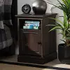 Traditional Dark Brown 1 Door Nightstand - Bradford