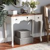 162-10255-RCW Classic Traditional French Country White and Brown Small Wood Sofa Table - Delight