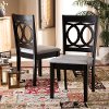 162-10524-RCW Contemporary Upholstered Dark Brown and Gray Dining Room Chair (Set of 2) - Delano