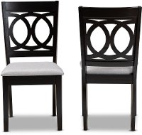 162-10524-RCW Contemporary Upholstered Dark Brown and Gray Dining Room Chair (Set of 2) - Delano-4