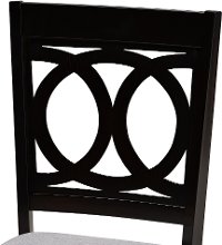 162-10524-RCW Contemporary Upholstered Dark Brown and Gray Dining Room Chair (Set of 2) - Delano-6