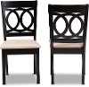 162-10523-RCW Contemporary Upholstered Dark Brown and Sand Upholstered Dining Room Chair (Set of 2) - Delano