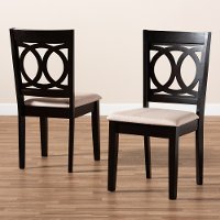 162-10523-RCW Contemporary Upholstered Dark Brown and Sand Upholstered Dining Room Chair (Set of 2) - Delano-2