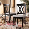 162-10528-RCW Contemporary Dark Brown and Gray Upholstered Dining Room Chair (Set of 2) - Cody