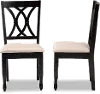 162-10527-RCW Cody Dark Brown Upholstered Dining Room Chair (Set of 2)